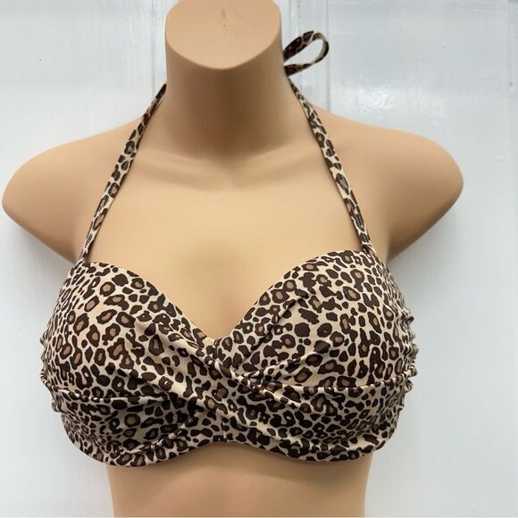 Victoria's Secret 4 pc mix match swimsuit black leopard women large 34B 36C - Picture 12 of 15